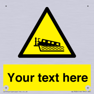 Custom warning grounding narrow boat on lock cill